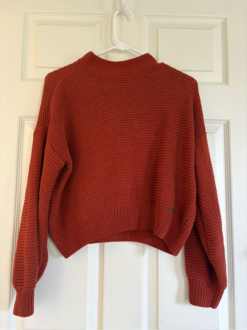 Hollister Rust Crewneck Knit Sweater